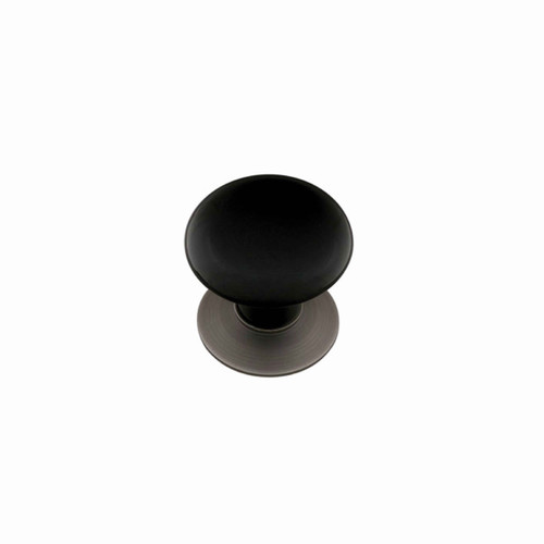 Emtek Emtek Ebony Porcelain Cabinet Knob with Base EMTEK-EBONY-PORCELAIN-CABINET-KNOB-WITH-BASE