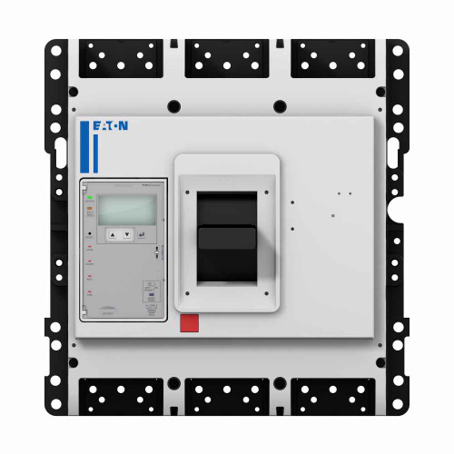 Eaton PDG64M2500P3DM Power Defense molded case circuit breaker, Globally Rated, Frame 6, Four Pole (100% N), 2500A, 65kA/480V, PXR25 LSIG w/ Modbus RTU, CAM Link & Relays, No Terminals (Metric Tapped Conductors)