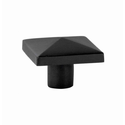 Emtek Sandcast Bronze Square Cabinet Knob, Schaub Collection