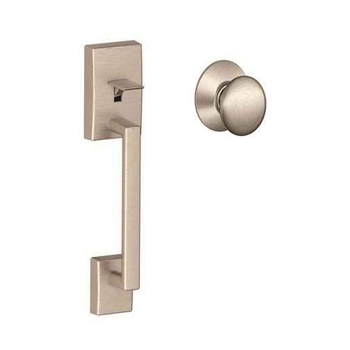 Schlage Residential FE285 Century Lower Half Handleset with Plymouth Knob - Non-Keyed
