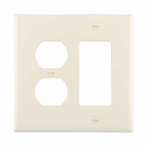 Eaton PJ826LA-SP-L combination wallplate, Wallplate 2G Dup/Deco Combo Poly Mid LA Eaton PJ826LA-SP-L combination wallplate, Wallplate 2G Dup/Deco Combo Poly Mid LA