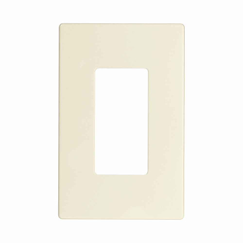 Eaton PJS26LA Screwless wallplate, Screwless, Lt. Almond, Decorator Cutout, Polycarbonate, Single- gang, Mid-size
