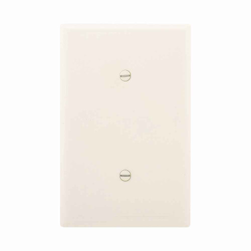 Eaton PJ14A Blank wallplate, Strap mount, Almond, Blank Cutout, Polycarbonate, Single- gang, Mid-size