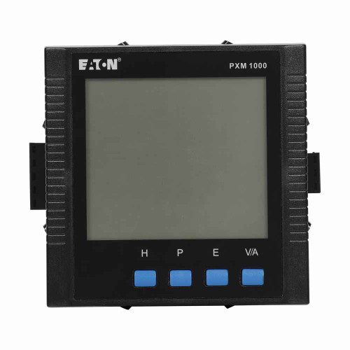 Eaton PXM1000MA11-1 PXM 1000 power and energy meter, Ring terminal, LCD display, Frequency range 45-65Hz, Nominal current input 1A, Power supply 100-415Vac or 100-300Vdc, Built-in RS485 port with Modbus-RTU and DNP3.0 protocol