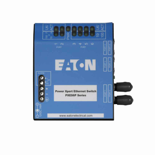 Eaton PXES6P24V1ST Power Xpert Ethernet PXES6P Series Switch Switch Robust sheet metal 6 slots (5) Copper fiber (ST connector)