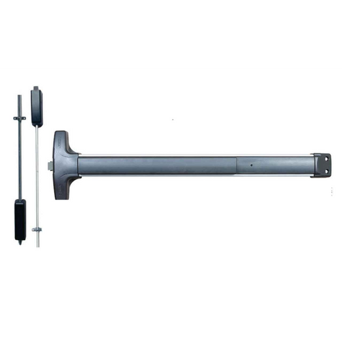 Detex V50/V51 Value Series Surface Vertical Rod Exit Device with Dummy Lever - Wide Stile