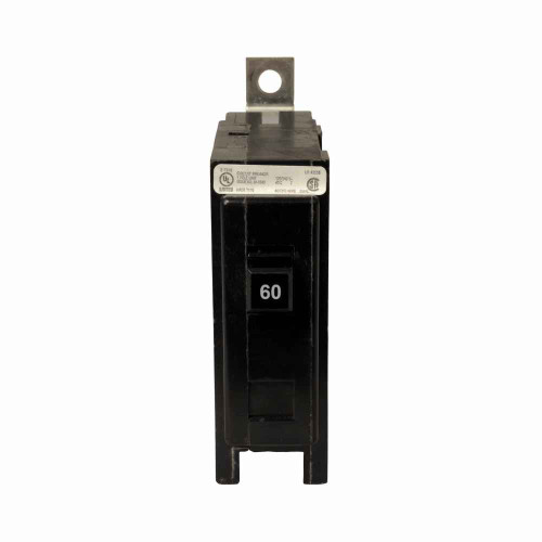 Eaton QBHW1060 Quicklag Industrial Thermal-Magnetic Circuit Breaker, Single-pole, Non-Interchangeable, 60A, 22 kAIC, 120/240V