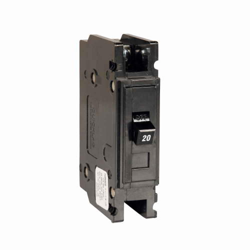 Eaton QC1020D Quicklag Type QC Industrial Thermal-Magnetic Circuit Breaker,Industrial circuit breaker,High Intensity Discharge,High intensity discharge,20 A,10 kAIC,Single-pole,120/240 V,Thermal-magnetic,Cable-in/cable-out,QC,Non-interchangeable