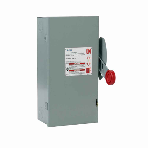 Eaton DH262UGKV Enhanced visible blade single-throw non-fused safety switch, Single-throw, 60A, NEMA 1, , Class H fuses, Non-fusible, Two-pole, Two-wire Eaton DH262UGKV Enhanced visible blade single-throw non-fused safety switch, Single-throw, 60A, NEMA 1, , Class H fuses, Non-fusible, Two-pole, Two-wire