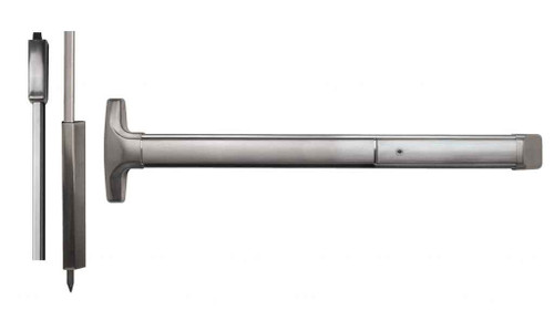 Detex Detex 5014DN/5114DN Advantex 50/51 Series Narrow Surface Vertical Rod Device, Key Unlocks Lever, Lever Always Active DTX- 5014DN/5114DN