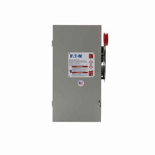 Eaton DH361UGK-LBLN 30A/3P HD Non-Fusible Safety Switch 600V Nema 1, (2) 2/0 Line Lugs (1) 1/0 Load Lugs in a 100A Enclosure Eaton DH361UGK-LBLN 30A/3P HD Non-Fusible Safety Switch 600V Nema 1, (2) 2/0 Line Lugs (1) 1/0 Load Lugs in a 100A Enclosure