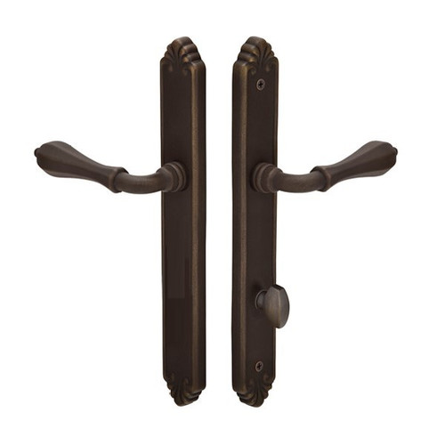 Emtek 1133 Multi Point Lock Trim (Door Config #1) - Lost Wax Cast Bronze Plates, Tuscany Style (1.5" x 11-1/8"), Non-Keyed American Style Thumbturn Inside