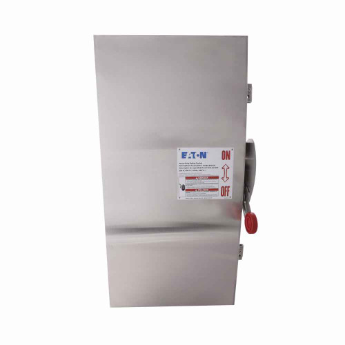 Eaton DH364UWKW-CSA Custom single-throw non-fused safety switch, Single-throw, 200A, NEMA 4X, Stainless steel, Non-fusible, Three-pole, Three-wire, 15 at 240 Vac TD 1 Ph, 50 at 480 Vac TD 1 Ph, 50 at 600 Vac TD 1 Ph, 60 at 240 Vac TD 3 Ph