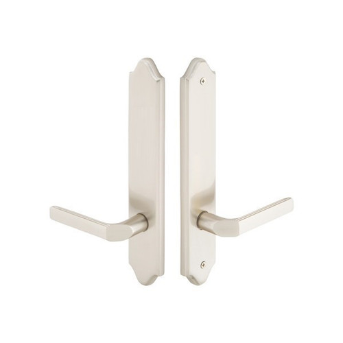 Emtek 1282 Multi Point Lock Trim (Door Config #2) - Brass Plates, Concord Style (2" x 10.5"), Non-Keyed Passage