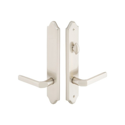 Emtek 1283 Multi Point Lock Trim (Door Config #2) - Brass Plates, Concord Style (2" x 10.5"), Non-Keyed American Style Thumbturn Inside