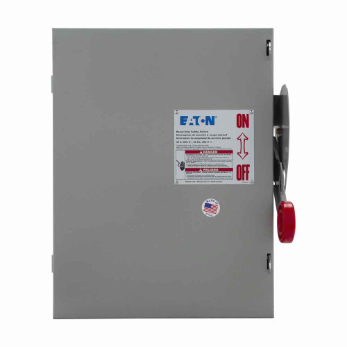 Eaton DH462UWK Heavy duty single-throw non-fused safety switch, Single-throw, 60A, NEMA 4X, Stainless steel, , Non-fusible, Four-pole, Four-wire, 20 at 240 Vac TD 1 Ph, 40 at 480 Vac TD 1 Ph, 50 at 600 Vac TD 1 Ph, 20 at 240 Vac TD 3 Ph