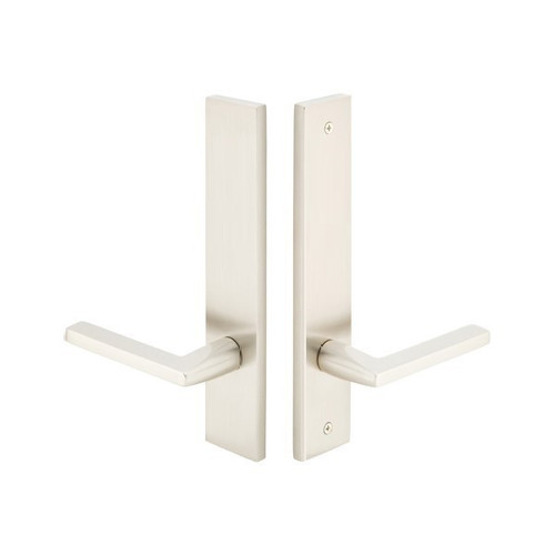 Emtek 12B2 Multi Point Lock Trim (Door Config #2) - Brass Plates, Modern Style (2" x 10"), Non-Keyed Passage