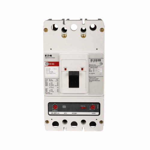 Eaton DK2400KW Series C molded case switch, K-frame, DK, Molded case switch, Fixed thermal, fixed magnetic trip type, Two-pole, 400A, 240 Vac, 250 Vdc, 65 kAIC at 240 Vac, 10 kAIC at 250 Vdc, Without terminals, 50/60 Hz