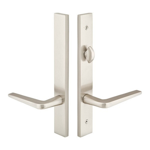 Emtek 13A3 Multi Point Lock Trim (Door Config #3) - Brass Plates, Modern Style (1.5" x 11"), Non-Keyed American Style Thumbturn Inside