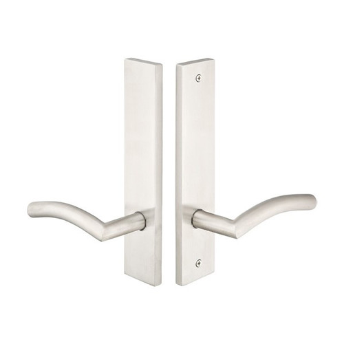 Emtek 13B2 Multi Point Lock Trim (Door Config #3) - Stainless Steel Plates, Modern Style (2" x 10"), Non-Keyed Passage