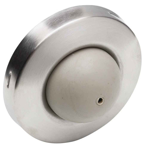 Ives WS406/407CVX Solid Brass Convex Wall Bumper 2-1/2" Heavy Duty Door Stop in Satin Stainless Steel (630) finish, front view