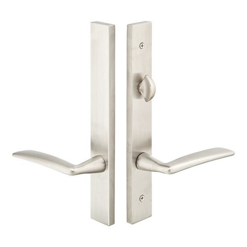 Emtek 14A3 Multi Point Lock Trim (Door Config #4) - Stainless Steel Plates, Modern Style (1.5" x 11"), Non-Keyed American Style Thumbturn Inside