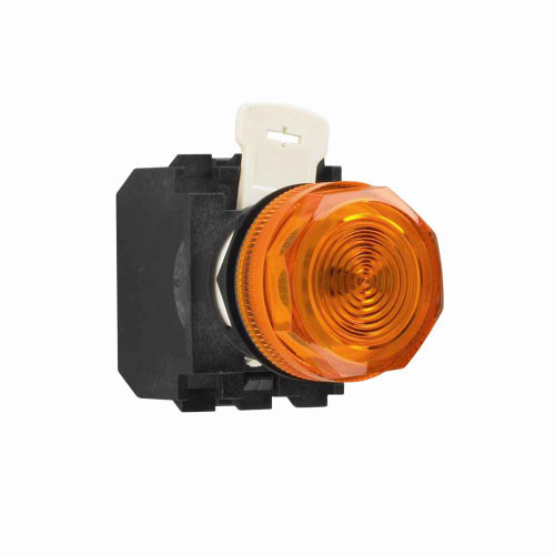 Eaton E22H9X11 E22 pushbutton, Non-metallic Assembled Indicating Light, Heavy-Duty, Standard actuator, Black, Incandescent, Transformer, NEMA 3, 3R, 4, 4X, 12, 13, 6 Vac, #755, Amber, Plastic, 120 V at 60 Hz, 110 V at 50 Hz