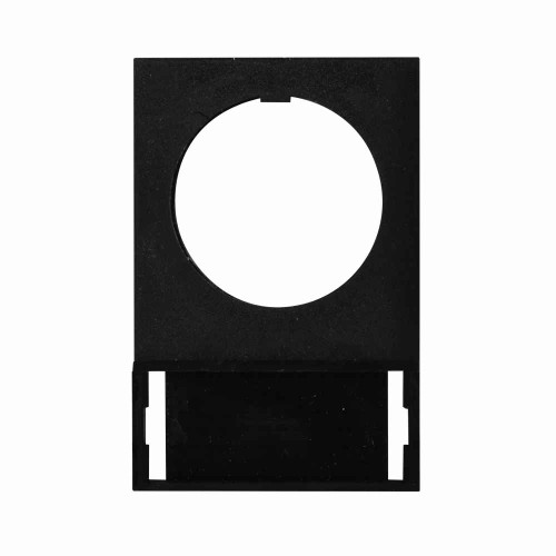 Eaton E22ND E22 pushbutton legend plate carrier, 22.5 mm, Non-metallic Heavy-Duty, NEMA 4, 4X, 12, 13, Black field, NONE