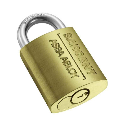 Sargent 758 Key Retaining Padlock US4 Satin Brass | ZenSupply