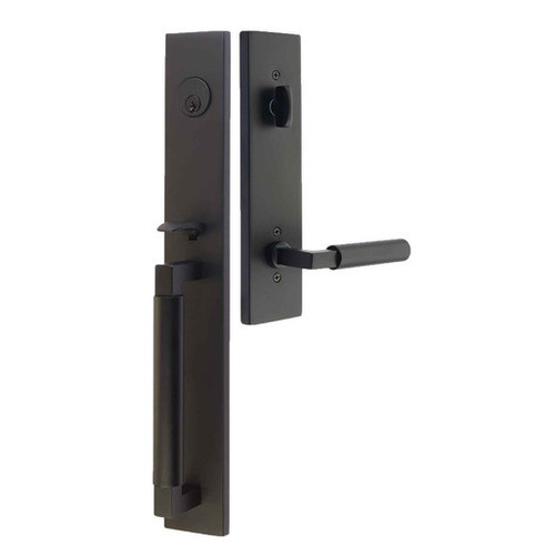 Emtek Emtek 4216 Hercules Smooth Full Length Single Cylinder Entrance Handleset - Brass Tubular EMTEK-4216