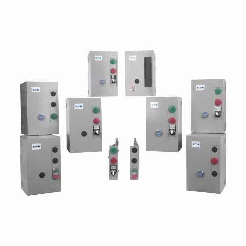 Eaton ECN0501THA Freedom NEMA motor control starter, 24V/60Hz, NEMA 1, Non-combination non-reversing starter, Size 0, HAND/OFF/AUTO selector switch, None