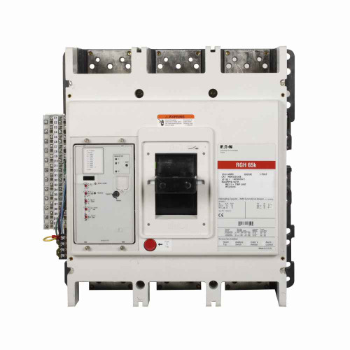 Eaton RGH320T84WP49 Series G electronic molded case circuit breaker, RG-frame, RG, OPTIM 850, Electronic LIG trip, 400A trip rating, Three-pole, 2000A, 125 kAIC at 240 Vac, 65 kAIC at 480 Vac, Without terminals, 50/60 Hz, 250A