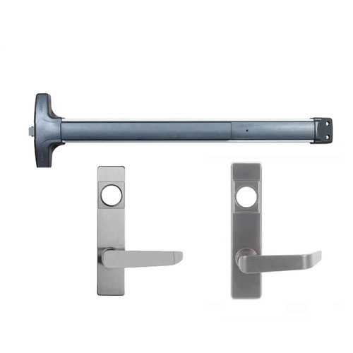 Detex Detex V4009BN/09D2W Series - Lever Trim Active by Key, Locked When Key Removed, Value Series Rim Exit Device DTX-V4009BN/09D2W