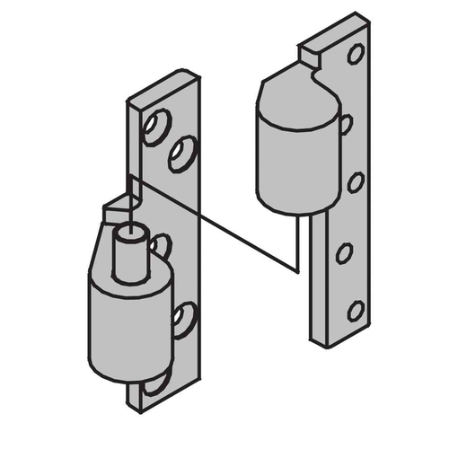 Ives 7226 3/4" Offset Pivot Set with 600lb Capacity - Fire Rated Stainless Steel Construction