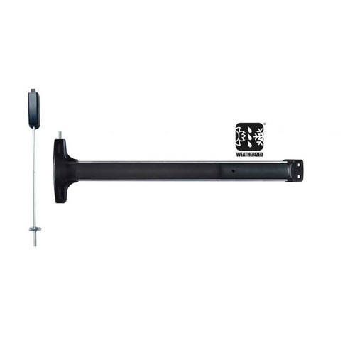 Detex V51xW Value Series Weatherized Surface Vertical Rod Exit Device - Top Rod Only