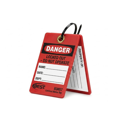 BEST BD657 Lockout Name Tag for BD Series Padlock Equipment
