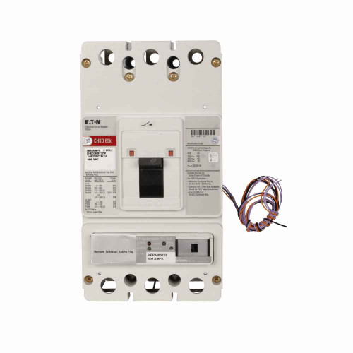 Eaton CKDB3250FT36B21W Series C electronic molded case circuit breaker, K-frame, CKDB, Digitrip 310 RMS, Electronic LSIG trip, Three-pole, 250A, 600 Vac, 250 Vdc, 35 kAIC at 480 Vac, No term., Ground fault alarm with right-hand trip, Reverse feed, 50