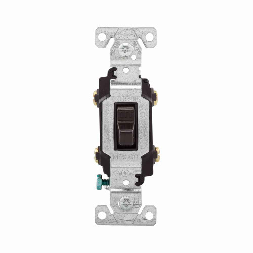 Eaton CSB220B commercial grade toggle switch, #14-10 AWG, 20A, Commercial, Flush, 120/277V, Back and side, Screw, Brown, Load type: Motor Control, Fan, LED, Incandescent, ELV, MLV, CFL, Flourescent, Halogen, Double-Pole, Dual-pole, Brass, PVC Eaton CSB220B commercial grade toggle switch, #14-10 AWG, 20A, Commercial, Flush, 120/277V, Back and side, Screw, Brown, Load type: Motor Control, Fan, LED, Incandescent, ELV, MLV, CFL, Flourescent, Halogen, Double-Pole, Dual-pole, Brass, PVC