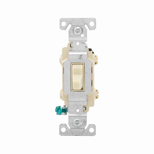 Eaton CSB220V commercial grade toggle switch, #14-10 AWG, 20A, Commercial, Flush, 120/277V, Back and side, Screw, Ivory, Load type: Motor Control, Fan, LED, Incandescent, ELV, MLV, CFL, Flourescent, Halogen, Double-Pole, Dual-pole, Brass, PVC Eaton CSB220V commercial grade toggle switch, #14-10 AWG, 20A, Commercial, Flush, 120/277V, Back and side, Screw, Ivory, Load type: Motor Control, Fan, LED, Incandescent, ELV, MLV, CFL, Flourescent, Halogen, Double-Pole, Dual-pole, Brass, PVC