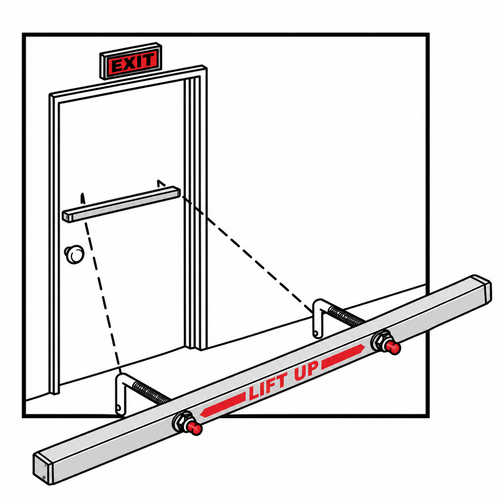 Exit Security SB-SG Heavy-Duty Steel Single Door Outswing Security Bar