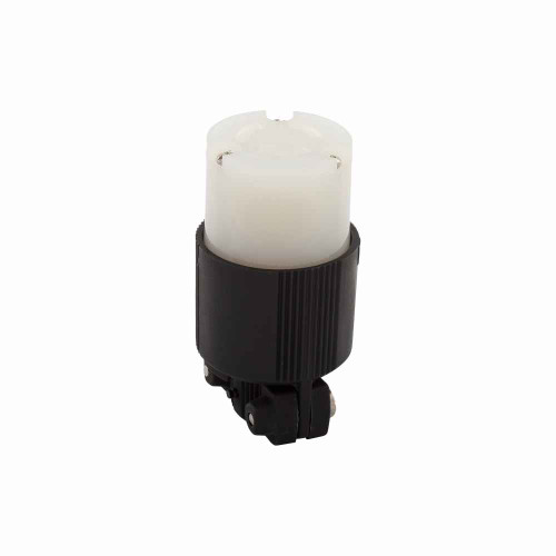 Eaton CWL715C safety grip locking connector, #16-12 AWG, 15A, Industrial, 277V, Back wiring, Black, white, Safety grip, L7-15, Two-pole, Three-wire, Nylon, 0.38 to 1 in, -40° to 60°C