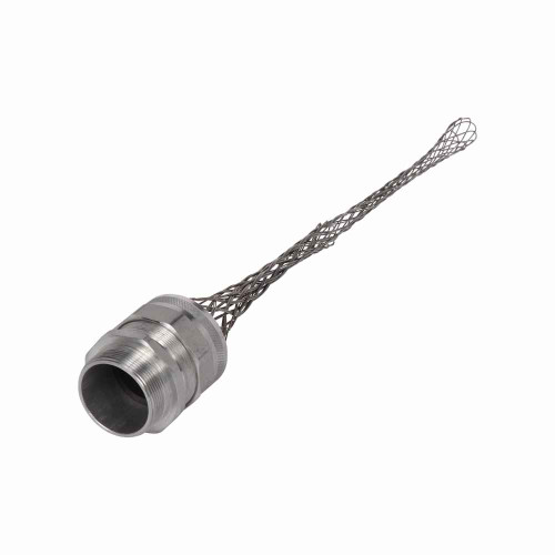 Eaton DC6001562 strain relief deluxe cord grip, Straight, 1.56-1.69" cord diameter, 2" fitting, Male, Stainless Steel Mesh, Aluminum Body, NPT thread, Hazardous/Classified Locations