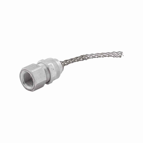 Eaton DC100187-F strain relief deluxe cord grip, Straight, 0.19-0.25" cord diameter, 1/2" fitting, Female, Stainless Steel Mesh, Aluminum Body, NPT thread, Hazardous/Classified Locations Eaton DC100187-F strain relief deluxe cord grip, Straight, 0.19-0.25" cord diameter, 1/2" fitting, Female, Stainless Steel Mesh, Aluminum Body, NPT thread, Hazardous/Classified Locations