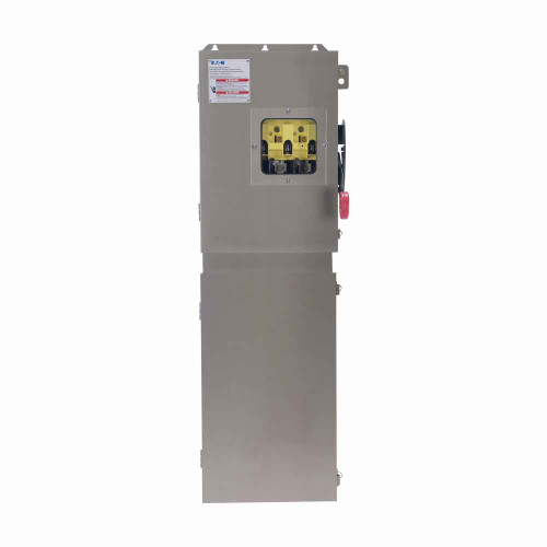 Eaton DD361NWKW Double door single-throw fused safety switch, 30 A, NEMA 4X, 304 stainless steel, Class H, Fusible with neutral, Three-pole, Four-wire, 600 V, Max Hp: 7.5, 10/ 15, 20 hp (1/3PH @480, 600 V), #14-#2