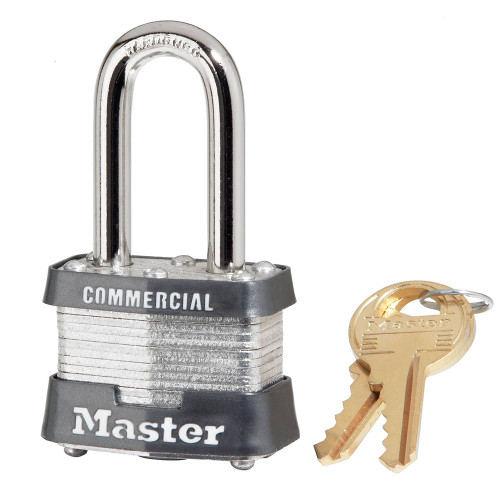 Master Lock 1-9/16" (40mm) Wide Laminated Steel Pin Tumbler Padlock with 1-1/2" (38 mm) Shackle