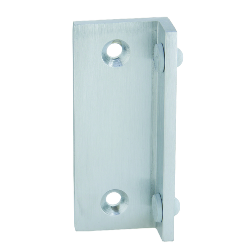 Ives AS18 Angle Stop with Door Silencers, 626 Satin Chrome finish, surface mount brass construction, two mounting holes visible