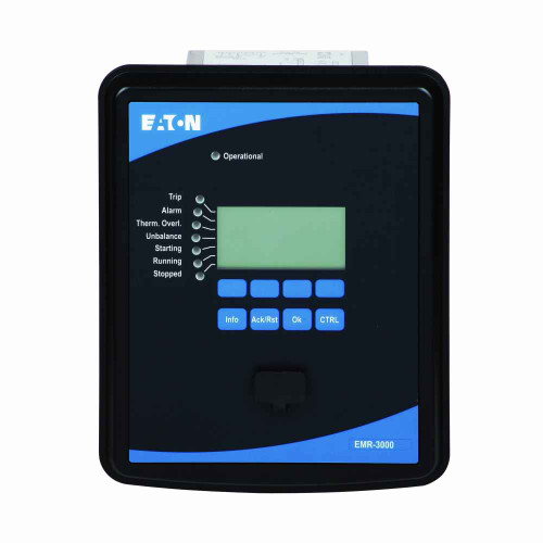 Eaton EMR-5000-2A1KB1 Eaton, motor relay, EMR-4000, 19-300 Vdc, 40-250 Vac, Motor protection relay,5A, 1A, 16, 9, Removable, Motor, 19-300Vdc, 40-250Vac, 50/60 Hz, Projection, Differential Protection,Power Protection and MeteringSensitive Ground Inpu