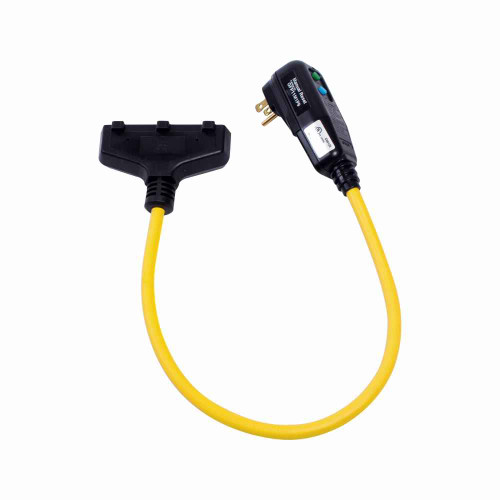 Eaton GFP11M1P9 portable GFCI, Watertight, 15A, #12 AWG, 2' (0.61m) cord length, Polycarbonate, 5-15, 3R, Tri tap plug type, Manual reset, 120V 670411