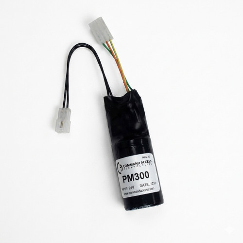 Command Access PM300 Power Booster Module with wiring harness and Molex connectors, 24VDC input, shown on white background