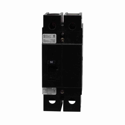 Eaton GHC2060 Series C complete molded case circuit breaker, G-frame, GHC, Complete breaker, Fixed thermal, fixed magnetic trip type, Two-pole, 60A, 480Y/277 Vac, 125/250 Vdc, 65 kAIC at 240 Vac, 14 kAIC at 480Y/277 Vac, 50/60 Hz